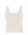 COIS Топ “Second Skin” (вторая кожа) из мерсеризированного хлопка, цвет молочный - миниатюра 4