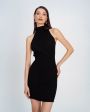Платье мини Zero 403 с горловиной халтер, цвет черный - миниатюра 5