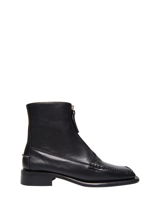 Кожаные ботинки Mallera на молнии, цвет черный - изображение 1