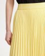 Плиссированная юбка макси из трикотажа, цвет желтый - миниатюра 5