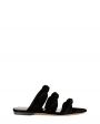 Le Monde Béryl Замшевые сандалии на плоском ходу, цвет черный - миниатюра 1