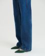 Расслабленные джинсы прямого кроя, цвет синий - миниатюра 3