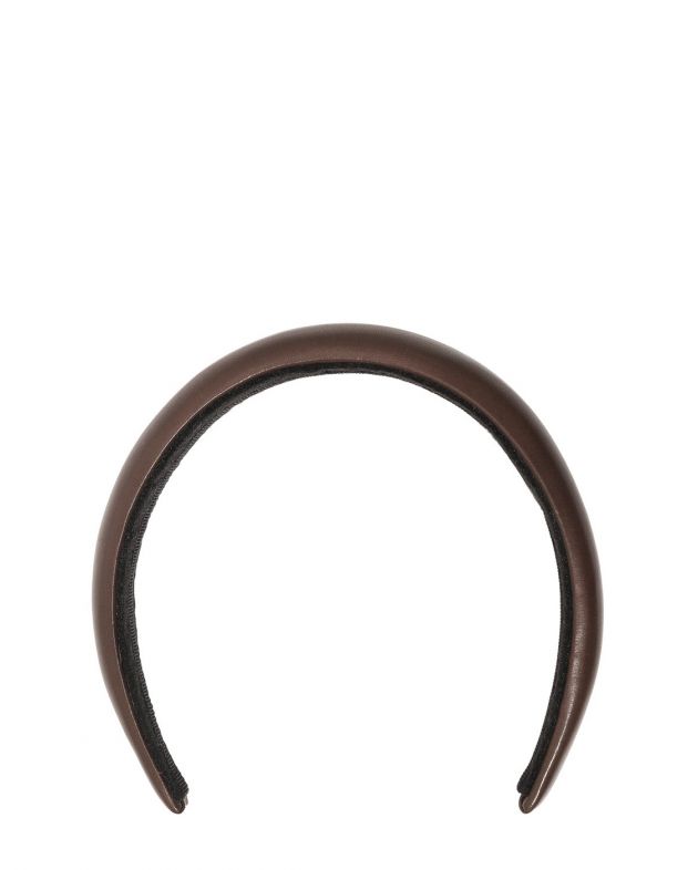 Кожаный ободок, цвет коричневый - изображение 1