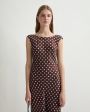 POSSE Платье в горошек, цвет коричневый - миниатюра 5