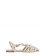 Дутые плетеные сандалии Cabersa из кожи, цвет белый - миниатюра 1