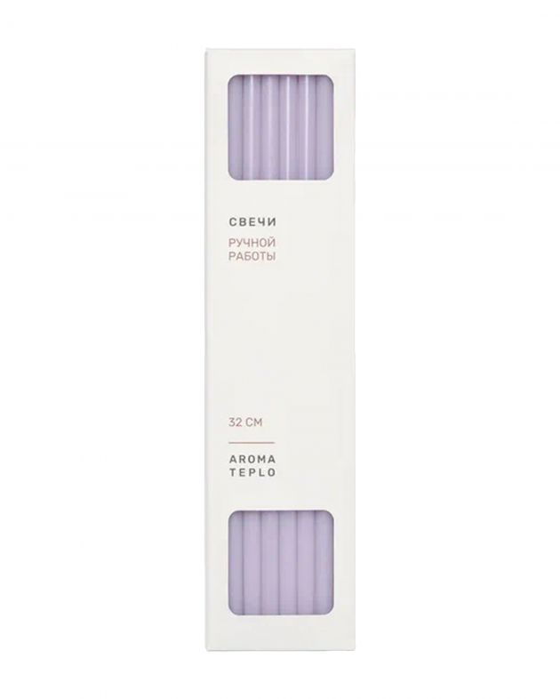 AROMATEPLO Тонкие свечи THIN, набор из 8 штук, цвет лавандовый - изображение 1
