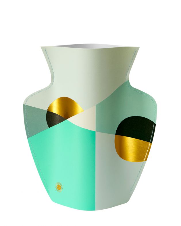 Бумажная ваза Siena, цвет мятный - изображение 1