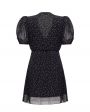 Короткое платье Yasmin в горох, цвет черный - миниатюра 2