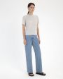 SLVRLAKE Широкие укороченные джинсы Grace, цвет голубой - миниатюра 3