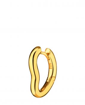 Асимметричная позолоченная моносерьга