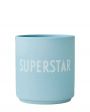 Design Letters Чашка Friendship с надписью «Superstar», цвет голубой - миниатюра 1
