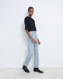 LOULOU STUDIO Прямые джинсы Wular, цвет голубой - миниатюра 3