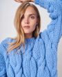 Шерстяной свитер «Лук» с круглым вырезом, цвет голубой - миниатюра 4