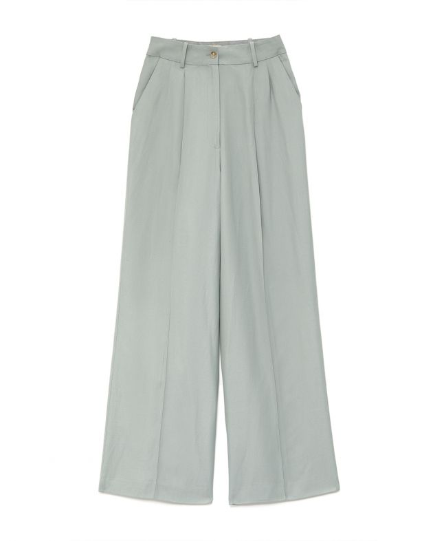 Свободные брюки Menak из вискозы и льна, цвет серый - изображение 1