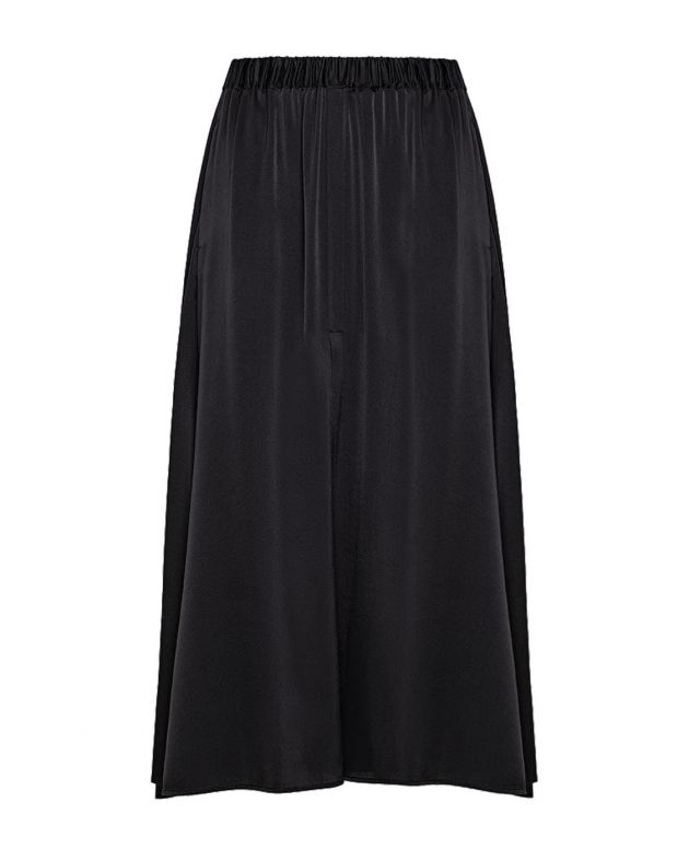 Forte Forte Атласная юбка миди, цвет черный - изображение 1