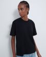 LOULOU STUDIO Хлопковая футболка Telanto, цвет черный - миниатюра 3