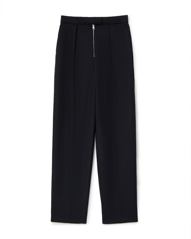 Укороченные брюки Barry с акцентной застежкой на молнию, цвет черный - изображение 1