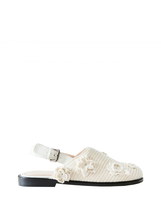 CORDERA Мюли в технике кроше, цвет молочный - изображение 1