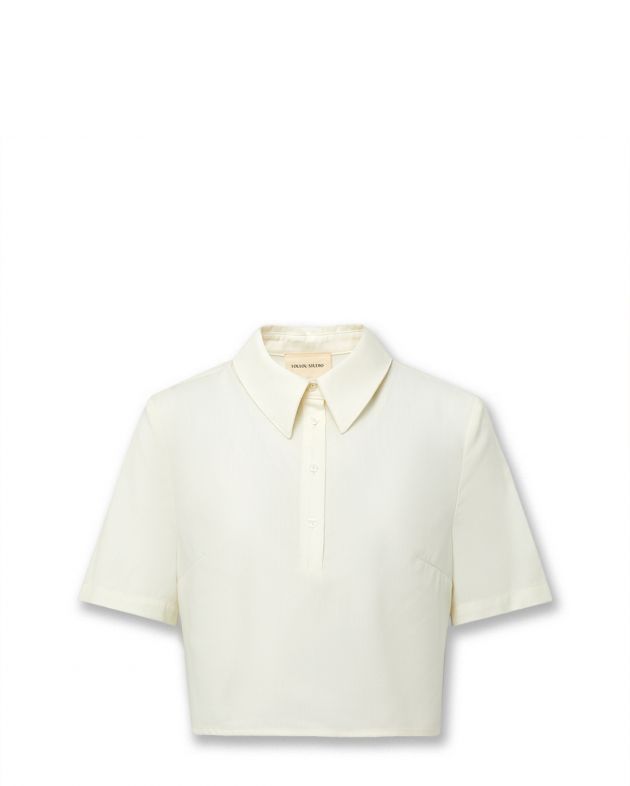 Укороченная рубашка Namil, цвет белый - изображение 1