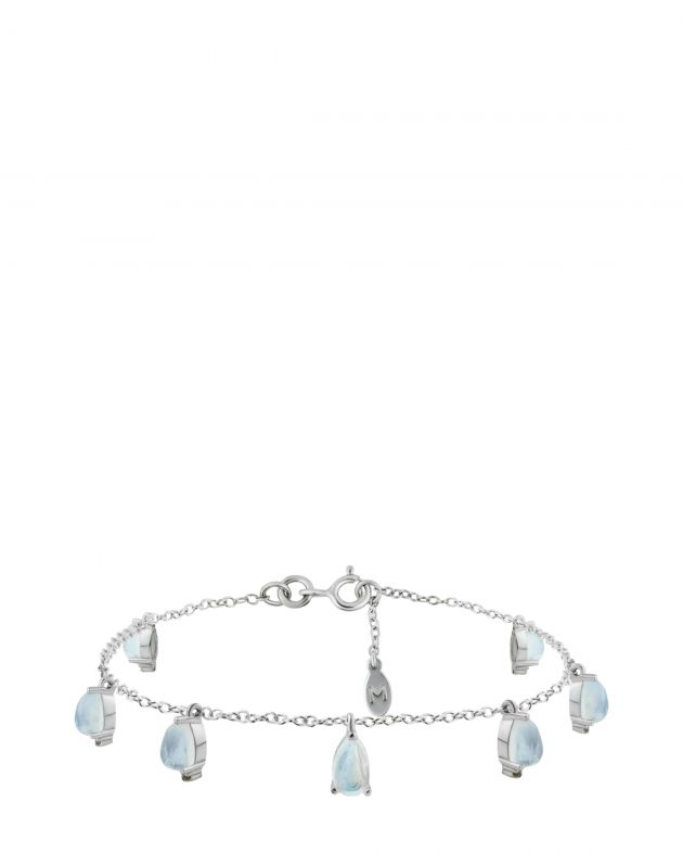 Moonka Браслет-цепочка с лунными камнями Water, цвет белый - изображение 1