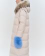 Vanise Кашемировые варежки Heidi с мехом, цвет голубой - миниатюра 2