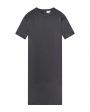 LOULOU STUDIO Атласное платье-футболка Tuga, цвет черный - миниатюра 1