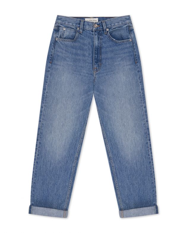 Прямые джинсы Dakota с отворотами, цвет голубой - изображение 1