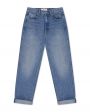 Прямые джинсы Dakota с отворотами, цвет голубой - миниатюра 1