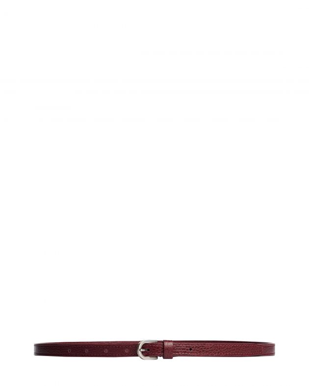 COIS Узкий ремень из кожи, цвет красный - изображение 1