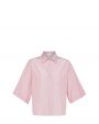 Forte Forte Рубашка в полоску с коротким рукавом, цвет розовый - миниатюра 1