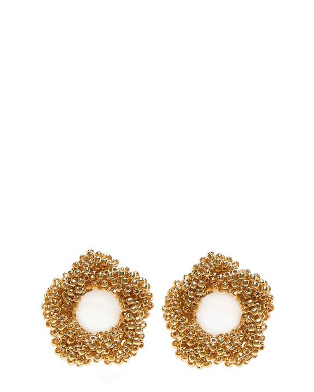 Beaded Breakfast Серьги-цветы в винтажном стиле - изображение 1