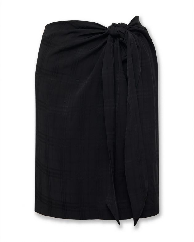 Мини-юбка Erin на запах, цвет черный - изображение 1