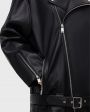 Куртка-косуха из экокожи, цвет черный - миниатюра 7