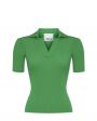 Рубашка-поло в рубчик, цвет зеленый - миниатюра 1