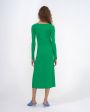 Erika Cavallini Платье миди в рубчик, цвет зеленый - миниатюра 4
