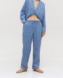 Хлопковая пижама Aysha с брюками, цвет голубой - миниатюра 8