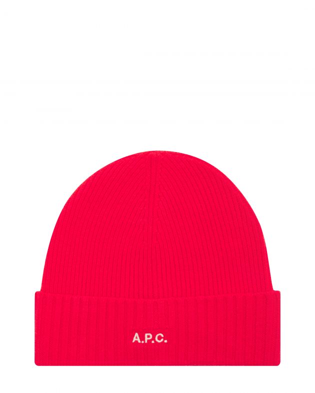 A.P.C. Шапка Colin, цвет красный - изображение 1