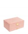 Maison Scarlett Двухуровневая шкатулка Denise из бархата, цвет розовый - миниатюра 1