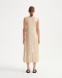 Вязаное платье с пайетками, цвет бежевый - миниатюра 3