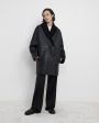 LOULOU STUDIO Кожаное пальто Namo с шерстяной подкладкой, цвет черный - миниатюра 2