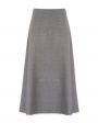 Шерстяная юбка-трапеция, цвет серый - миниатюра 1