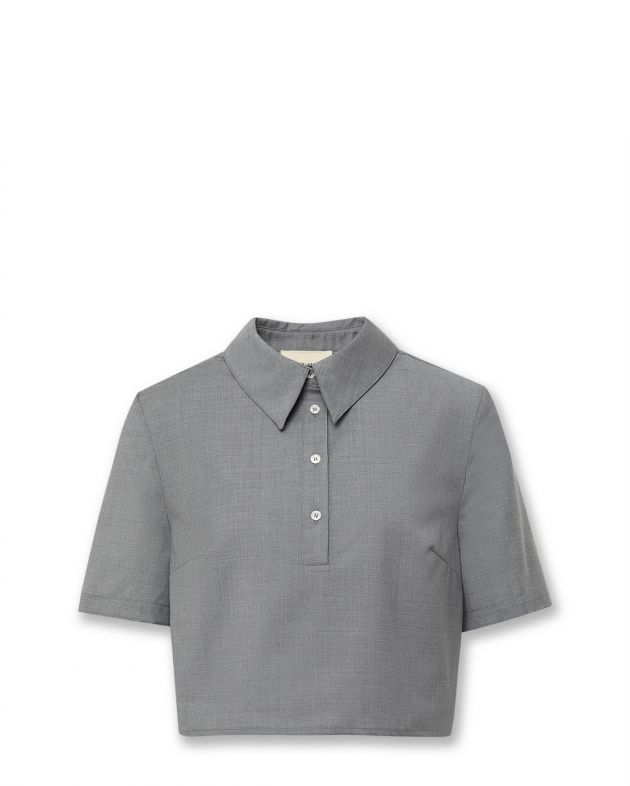 Укороченная рубашка Namil, цвет серый - изображение 1