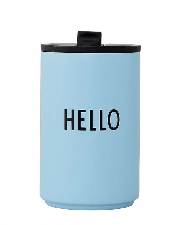 Design Letters Термокружка с надписью «Hello», цвет голубой - изображение 1
