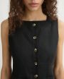 POSSE Жилет изо льна, цвет черный - миниатюра 9