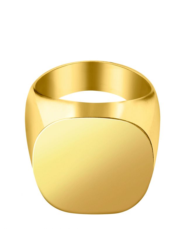 Кольцо-печатка, цвет золотой - изображение 1