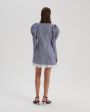 Платье мини Belle de Jour с контрастными вставками, цвет синий - миниатюра 4