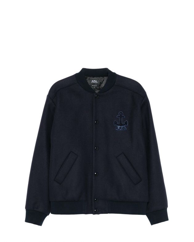 A.P.C. Куртка-бомбер, цвет темно-синий - изображение 1