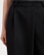 Прямые костюмные брюки, цвет черный - миниатюра 4