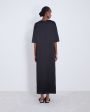 LOULOU STUDIO Атласное платье-футболка Tuga, цвет черный - миниатюра 4