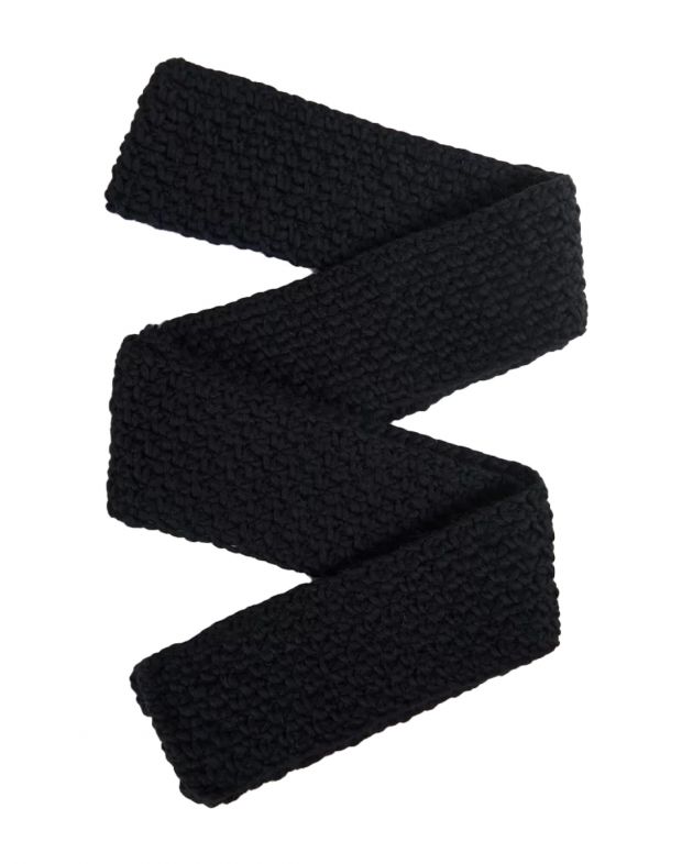Mirstores Вязаный шарф, цвет черный - изображение 1